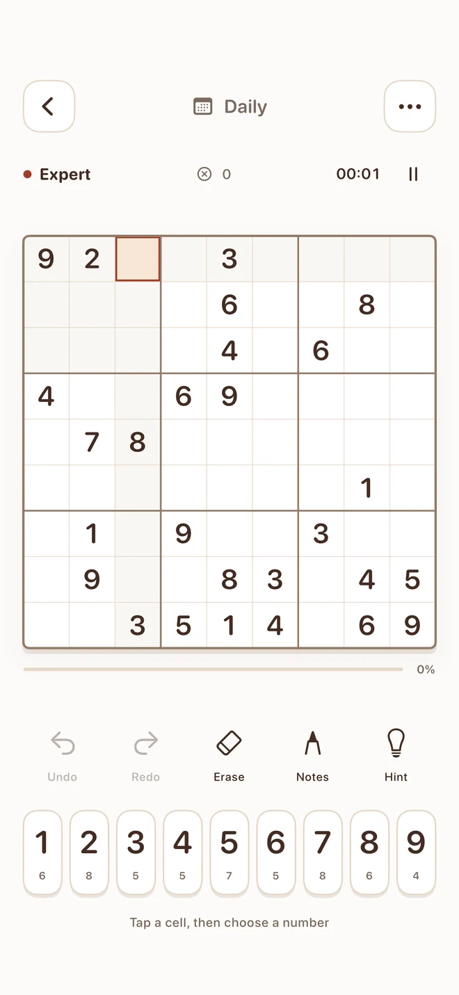 Tiny Sudoku — Find your kind of challenge.